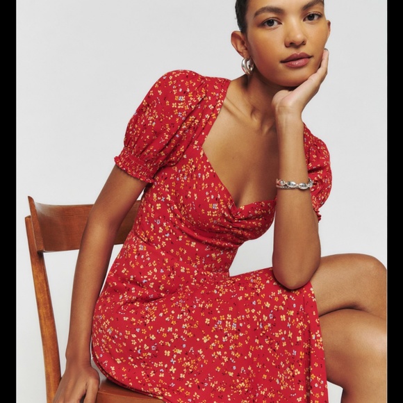 Reformation Lacey Dress in Baila - Picture 2 of 9